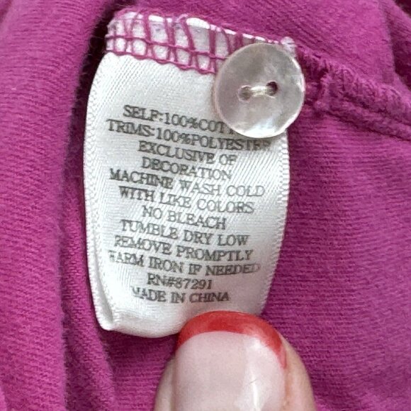 Johnny Was JWLA Women Pink Purple Dress size M Embroidered Floral Tunic Top - Picture 4 of 11